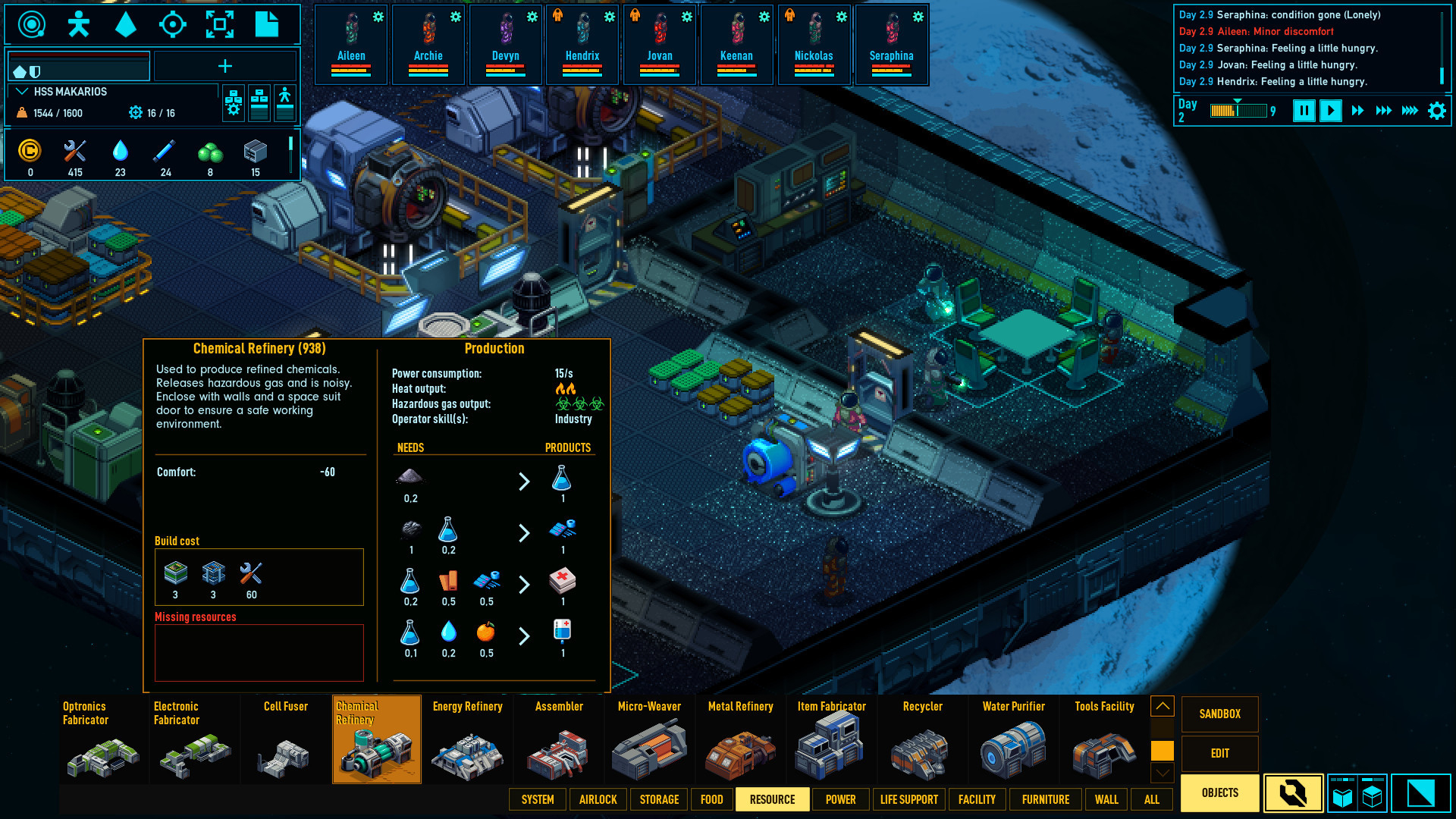 Скриншот из игры Space Haven под номером 3