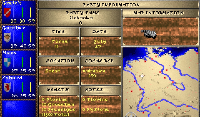 Скриншот из игры Darklands под номером 19