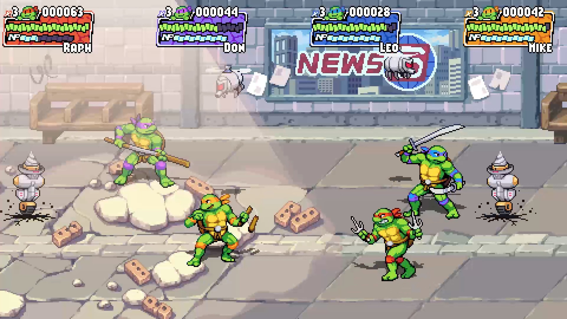 Скриншот из игры Teenage Mutant Ninja Turtles: Shredder