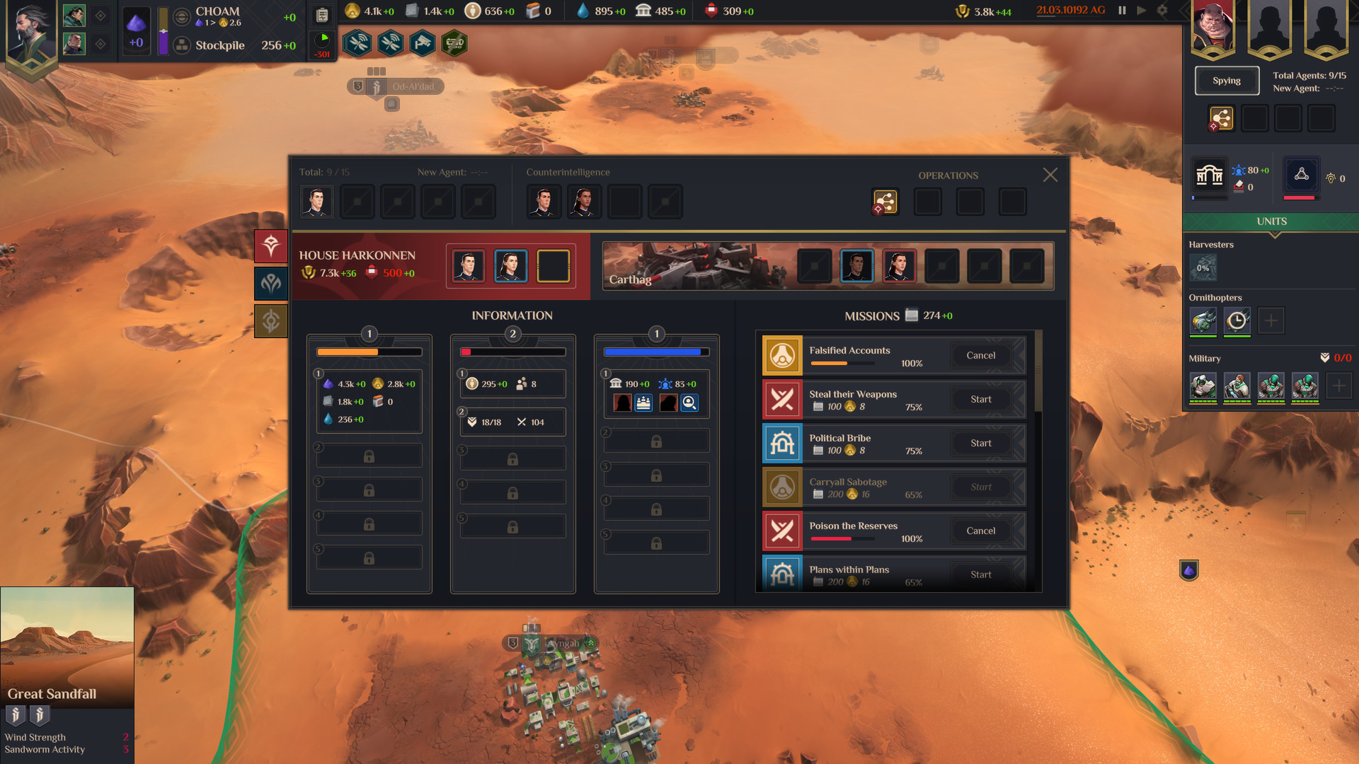 Скриншот из игры Dune: Spice Wars под номером 12