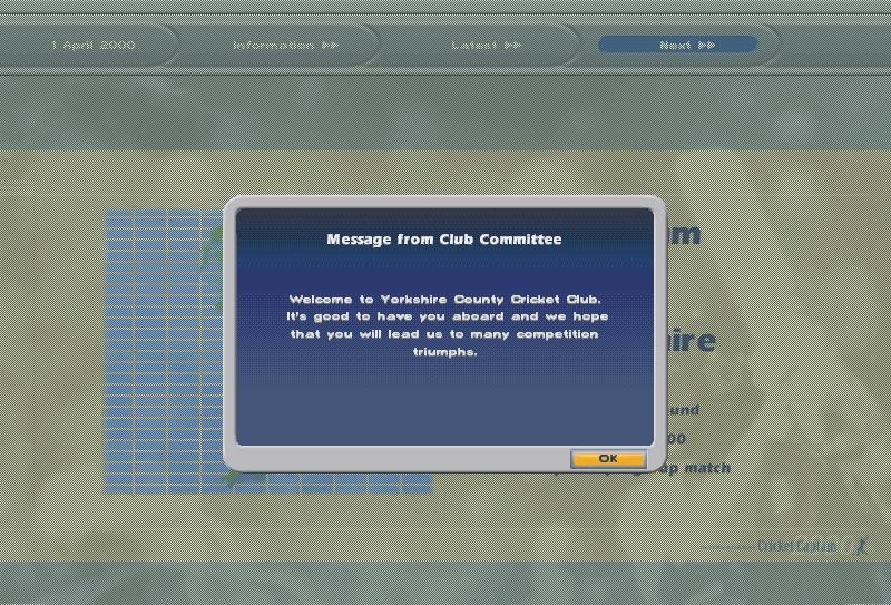 Скриншот из игры International Cricket Captain 2000 под номером 2