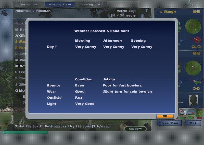 Скриншот из игры International Cricket Captain 2002 под номером 2