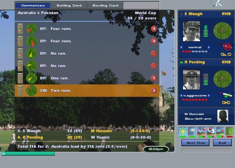 Скриншот из игры International Cricket Captain 2002 под номером 7