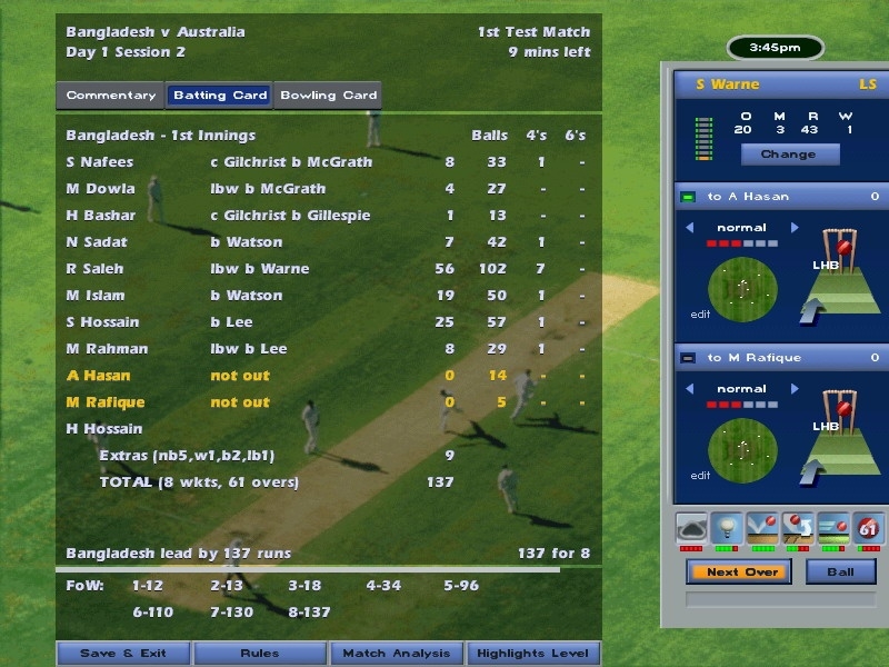 Скриншот из игры International Cricket Captain 2006 под номером 16