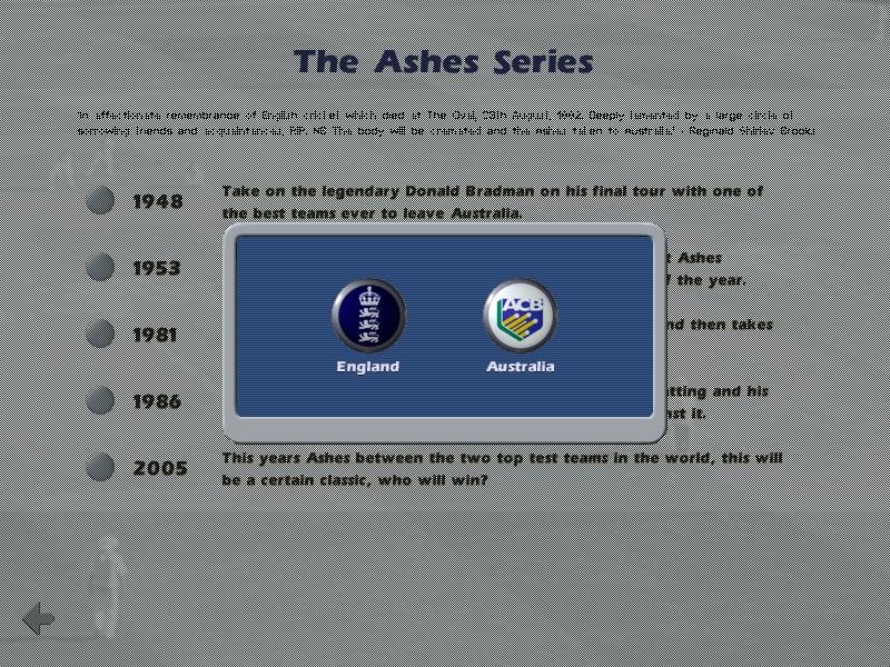 Скриншот из игры International Cricket Captain Ashes Year 2005 под номером 17
