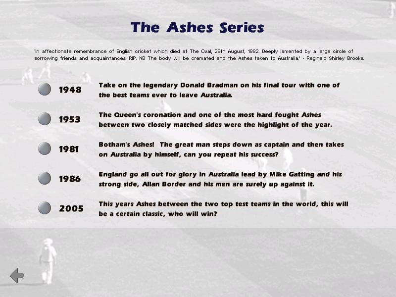 Скриншот из игры International Cricket Captain Ashes Year 2005 под номером 19