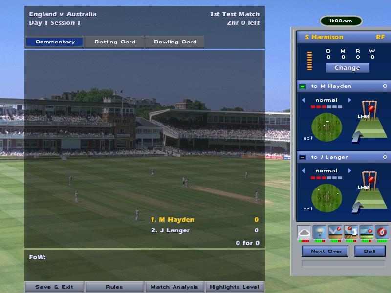 Скриншот из игры International Cricket Captain Ashes Year 2005 под номером 8