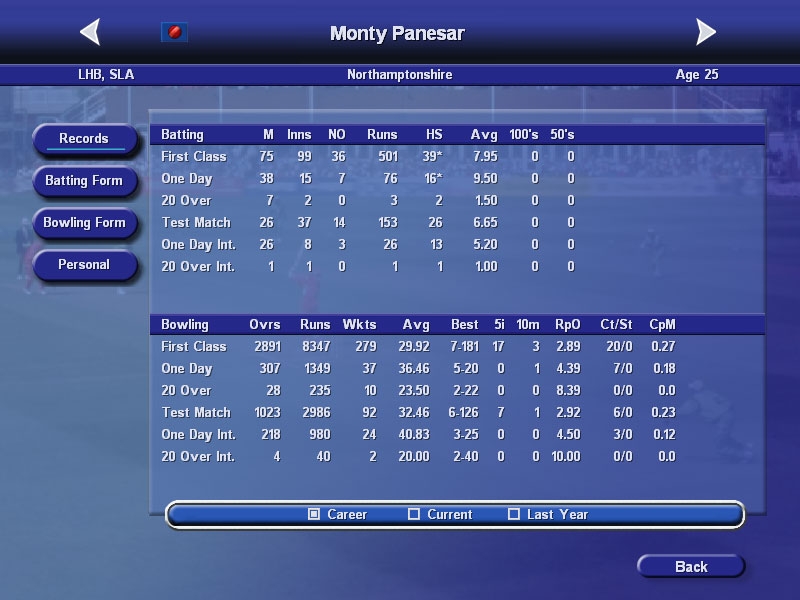 Скриншот из игры International Cricket Captain 2008 под номером 11