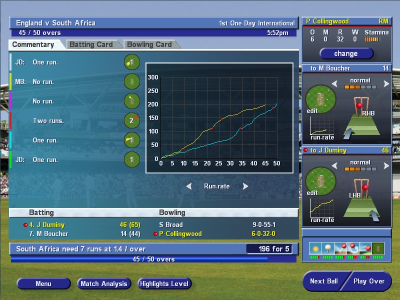 Скриншот из игры International Cricket Captain 2008 под номером 5