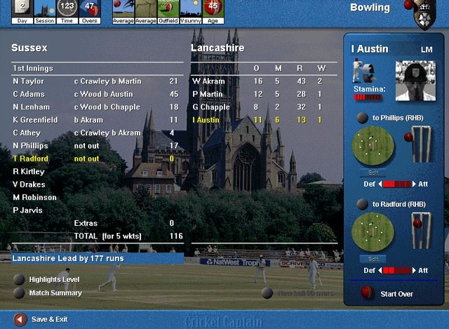 Скриншот из игры International Cricket Captain под номером 1