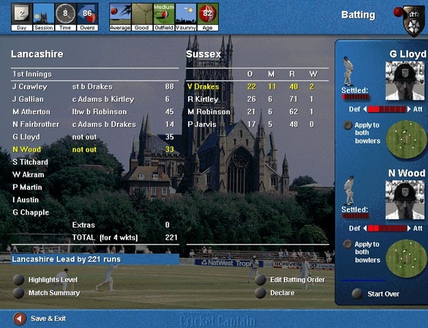 Скриншот из игры International Cricket Captain под номером 4