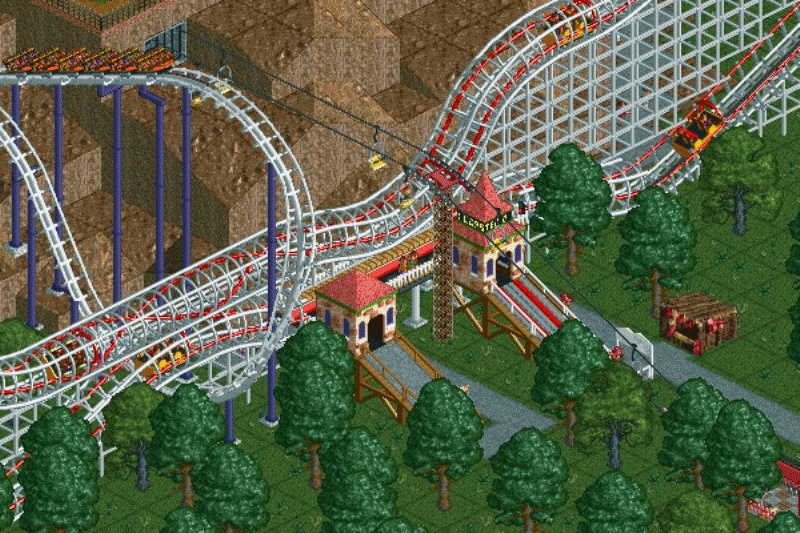 Скриншот из игры RollerCoaster Tycoon: Corkscrew Follies под номером 8
