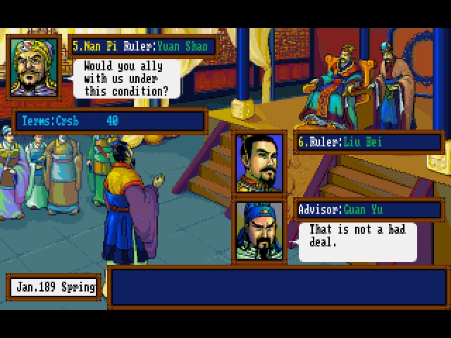 Скриншот из игры Romance of the Three Kingdoms 3: Dragon of Destiny под номером 2