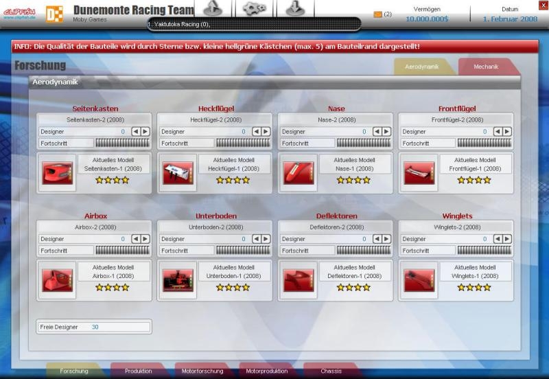 Скриншот из игры RTL Racing Team Manager под номером 14