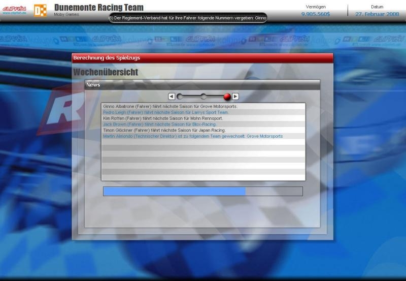 Скриншот из игры RTL Racing Team Manager под номером 19