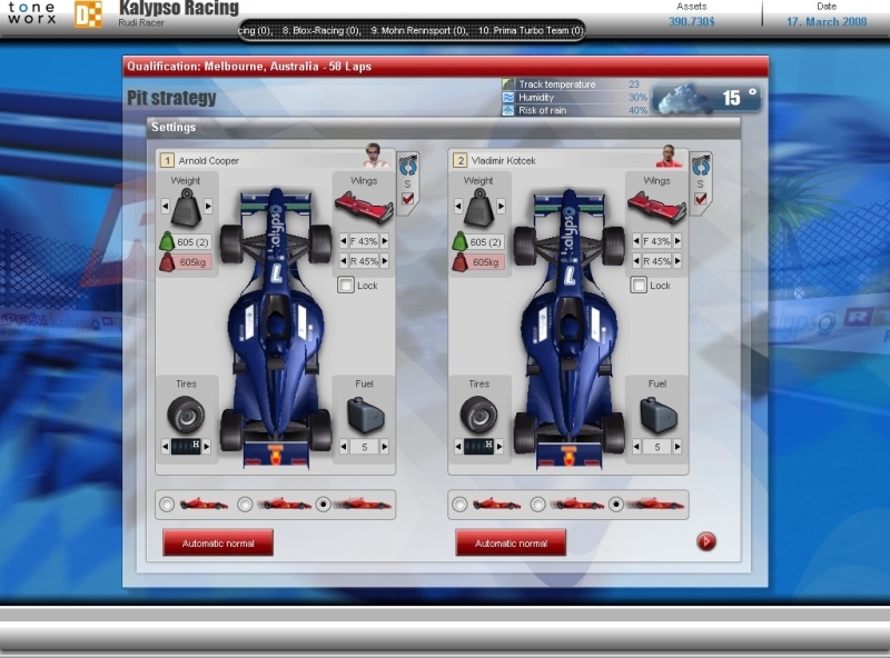Скриншот из игры RTL Racing Team Manager под номером 3