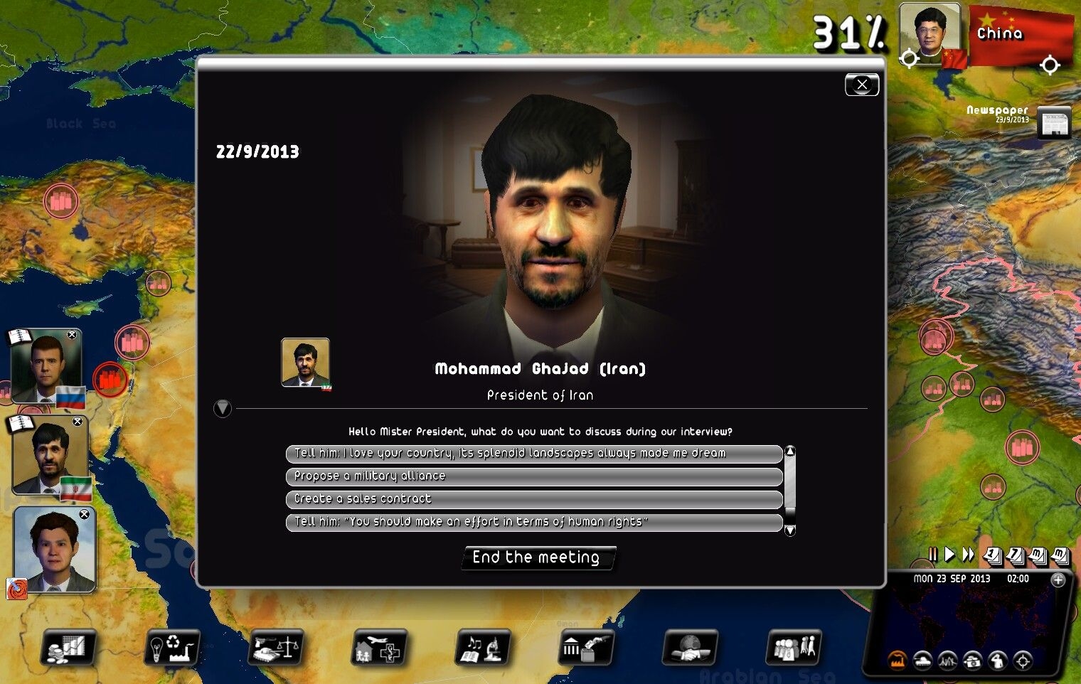 Скриншот из игры Rulers of Nations: Geo-Political Simulator 2 под номером 30