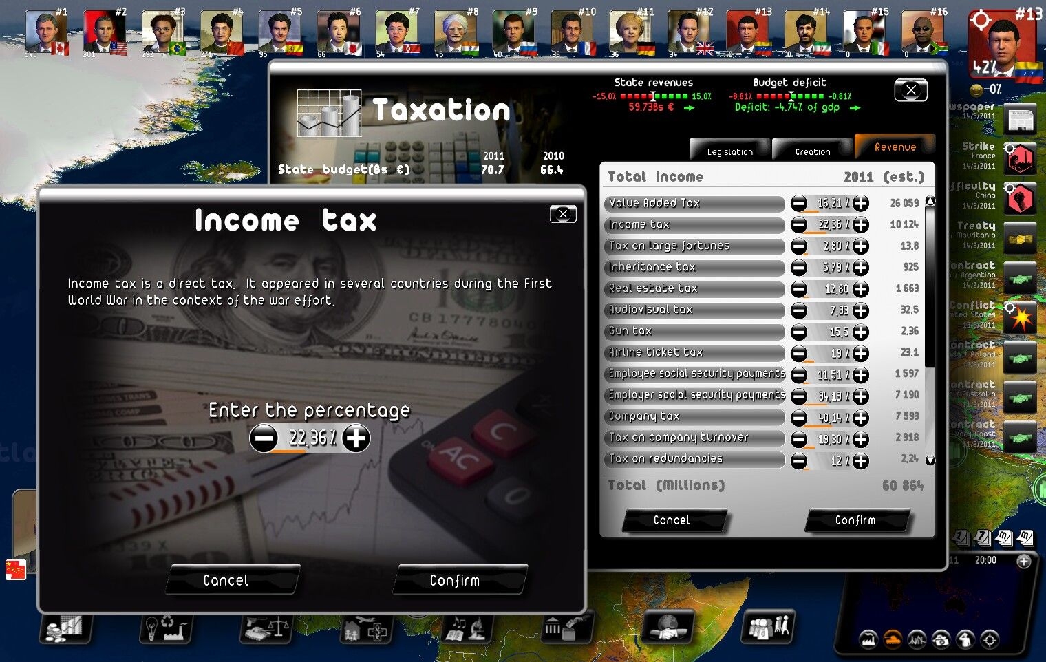 Скриншот из игры Rulers of Nations: Geo-Political Simulator 2 под номером 39