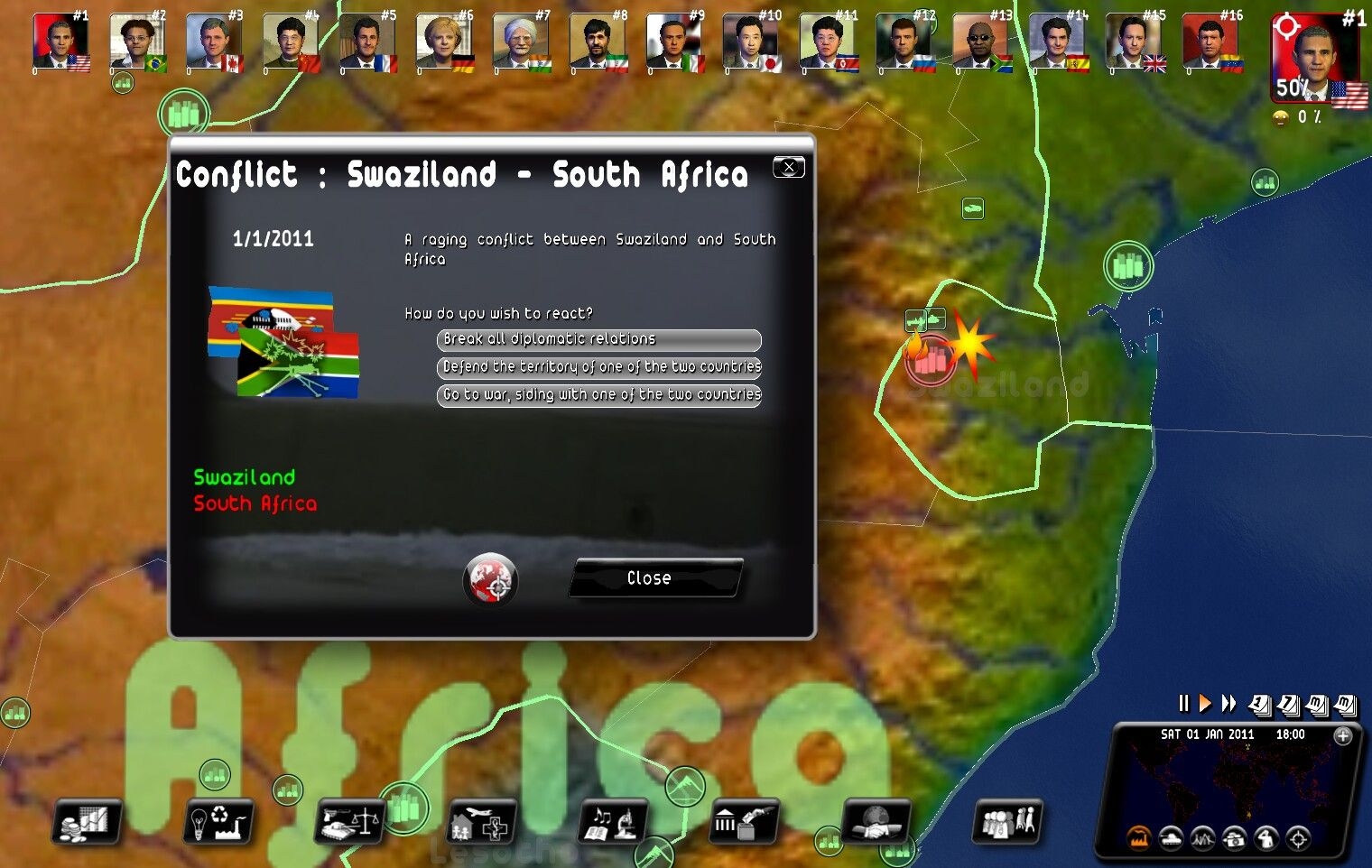 Скриншот из игры Rulers of Nations: Geo-Political Simulator 2 под номером 62