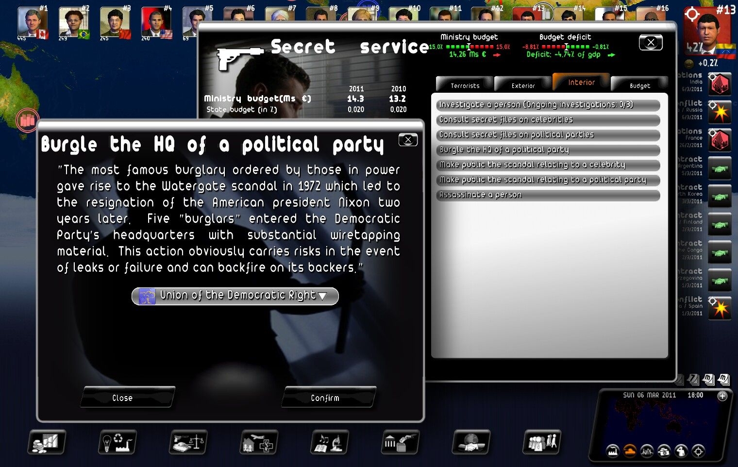 Скриншот из игры Rulers of Nations: Geo-Political Simulator 2 под номером 82