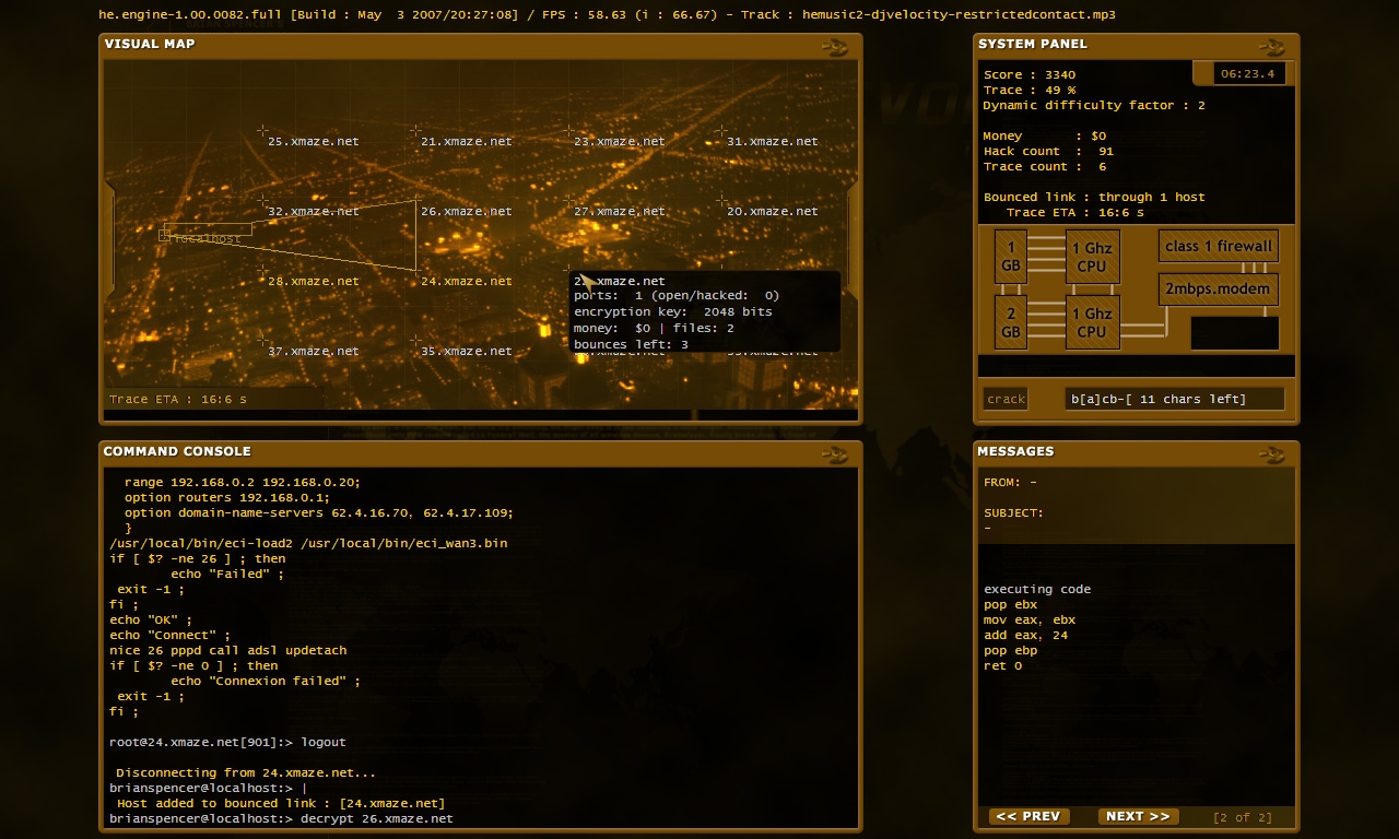 Скриншот из игры Hacker Evolution под номером 2