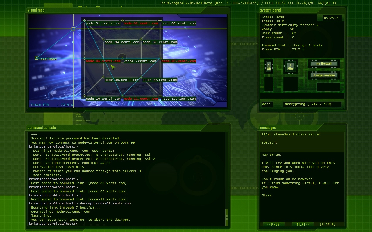 Скриншот из игры Hacker Evolution Untold под номером 2