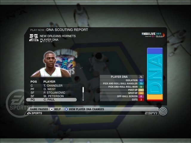 Скриншот из игры NBA Live 09 под номером 1