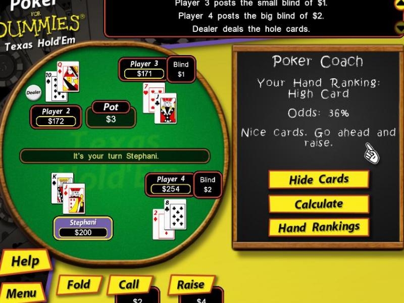 Скриншот из игры Poker for Dummies Featuring Texas Hold
