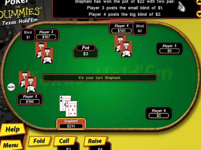 Скриншот из игры Poker for Dummies Featuring Texas Hold