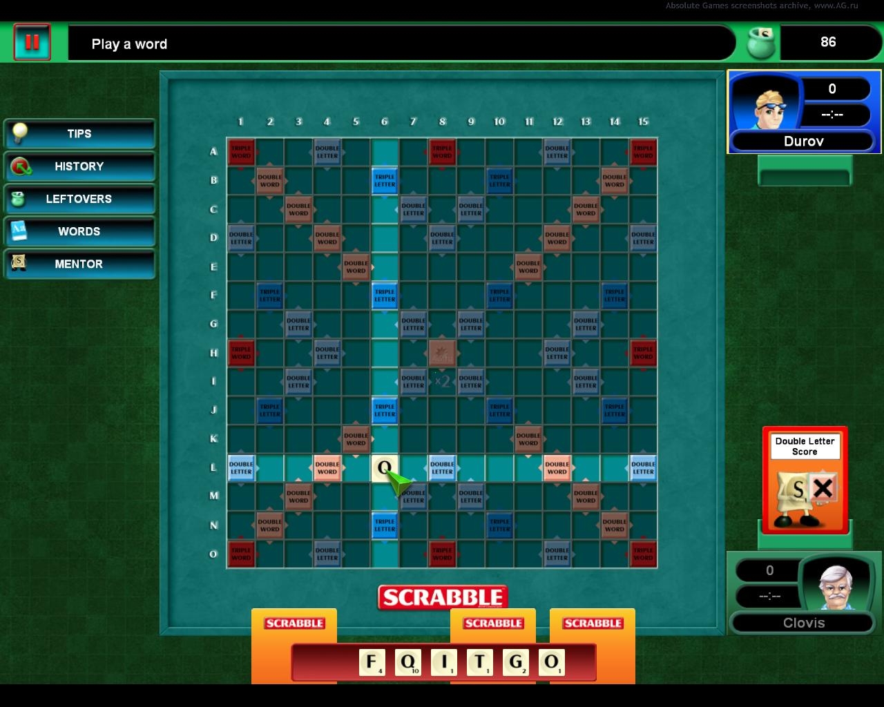 Скриншот из игры Scrabble Interactive 2005 Edition под номером 3