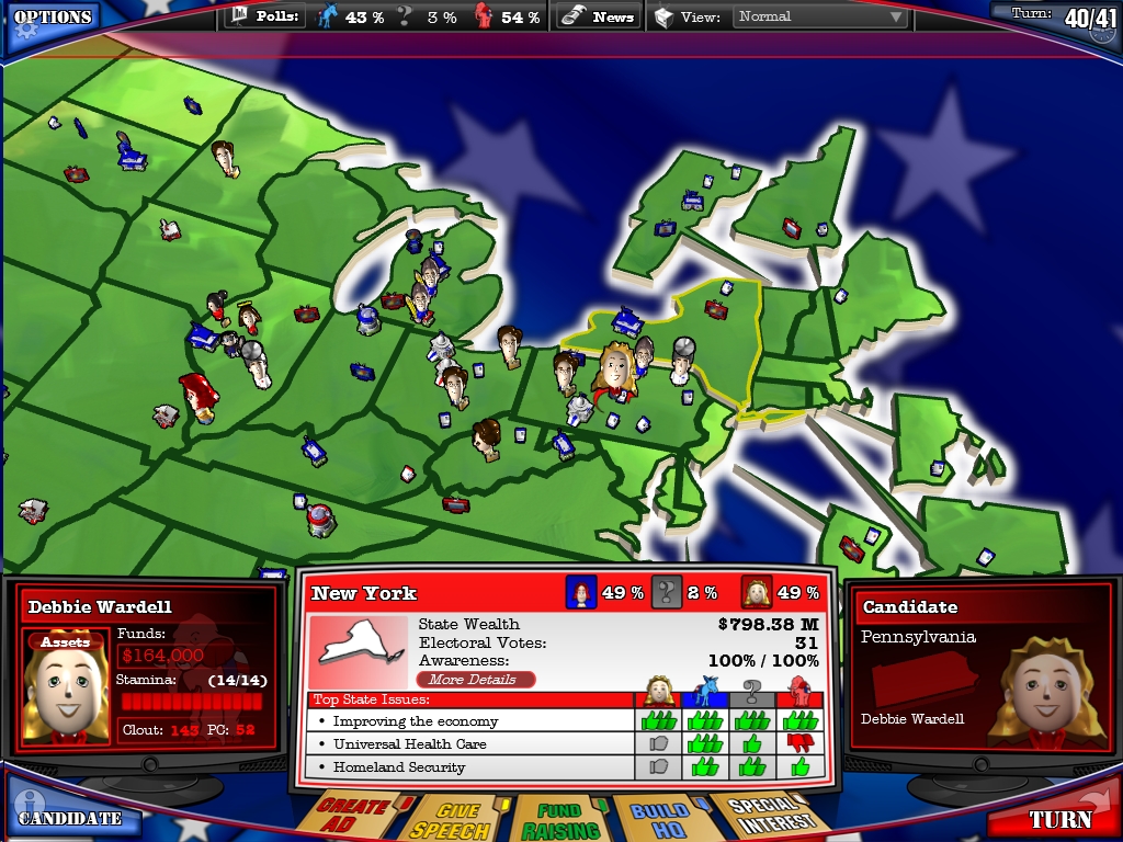 Скриншот из игры Political Machine 2008, The под номером 23