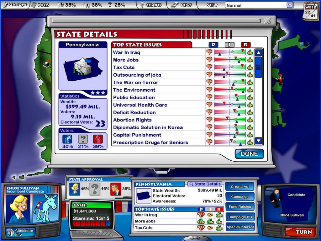 Скриншот из игры Political Machine, The под номером 10