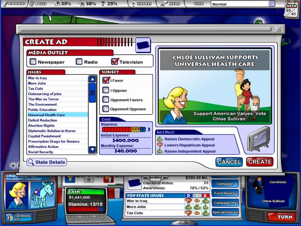 Скриншот из игры Political Machine, The под номером 5