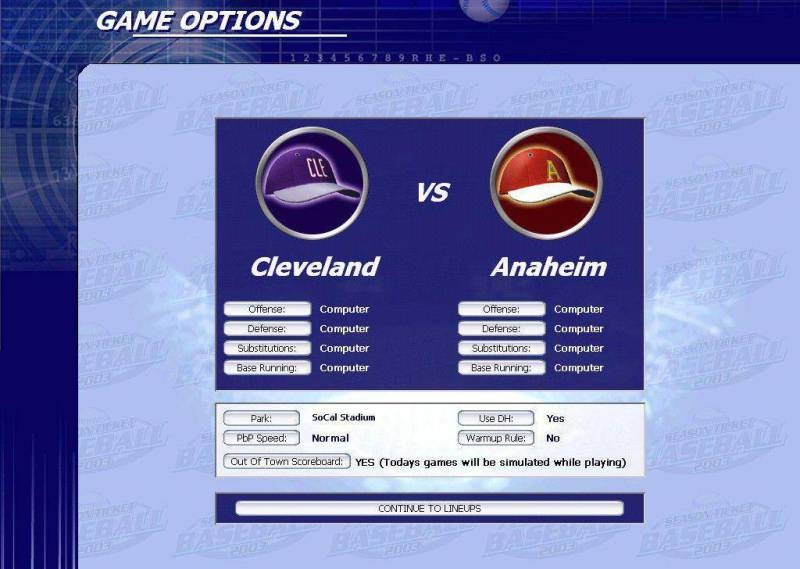 Скриншот из игры Season Ticket Baseball 2003 под номером 16