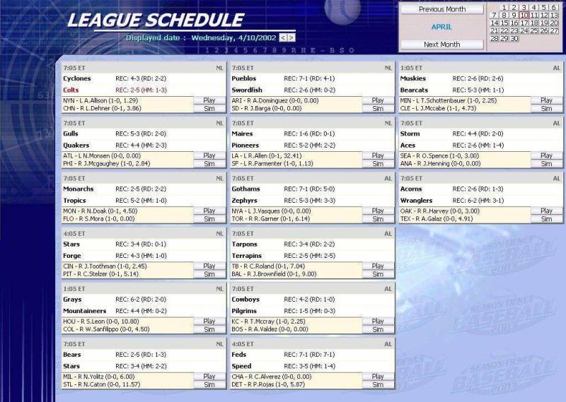 Скриншот из игры Season Ticket Baseball 2003 под номером 20