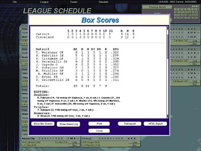 Скриншот из игры Season Ticket Baseball 2003 под номером 3