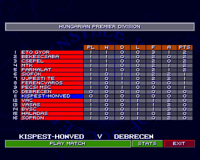Скриншот из игры Sensible World of Soccer 96/97 под номером 7