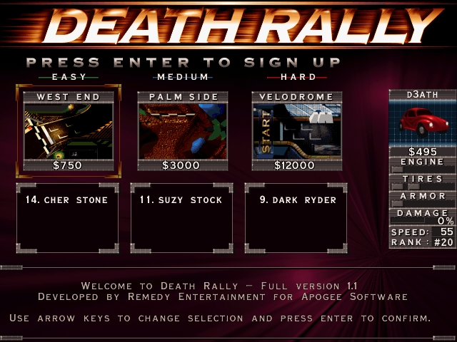Скриншот из игры Death Rally под номером 30