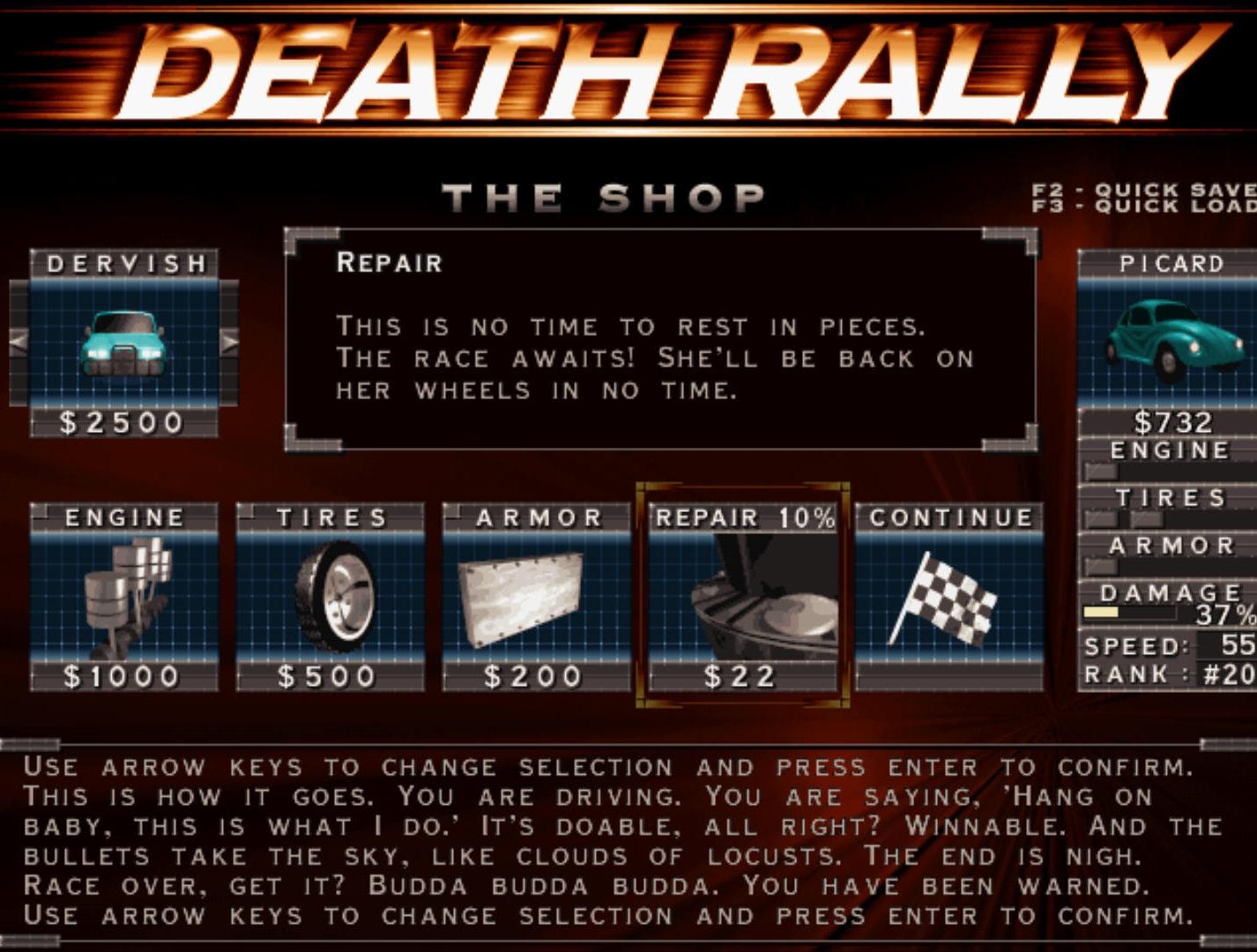Скриншот из игры Death Rally под номером 8