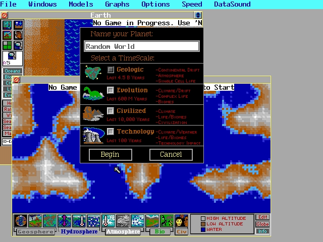Скриншот из игры SimEarth: The Living Planet под номером 3