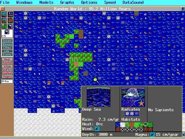 Скриншот из игры SimEarth: The Living Planet под номером 5