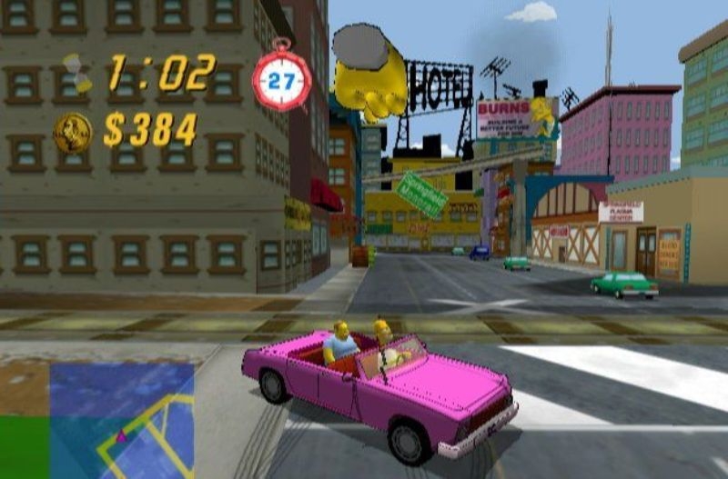 Скриншот из игры Simpsons: Road Rage, The под номером 2