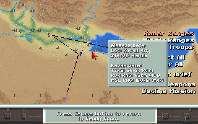 Скриншот из игры Night Hawk F-117A Stealth Fighter 2.0 под номером 5