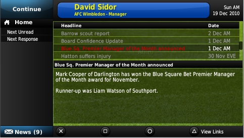 Скриншот из игры Football Manager 2011 под номером 47