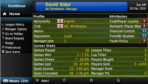 Скриншот из игры Football Manager 2011 под номером 50