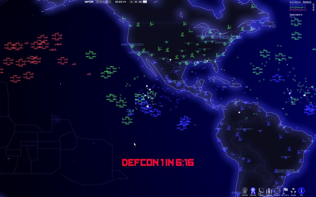 Скриншот из игры Defcon под номером 4