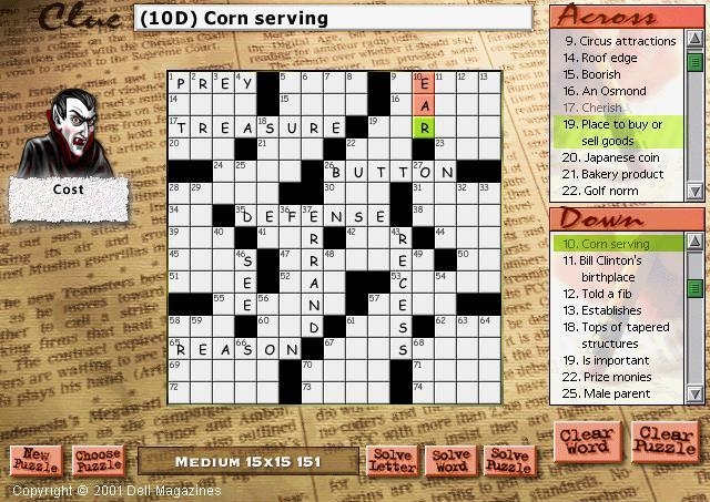 Скриншот из игры Dell Magazines Crossword под номером 6