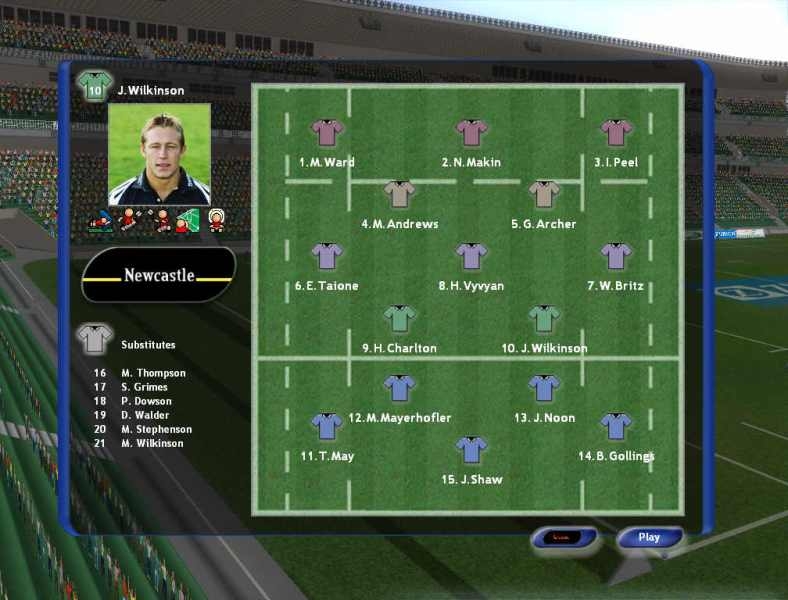 Скриншот из игры Pro Rugby Manager 2004 под номером 62