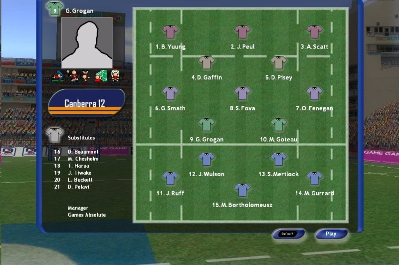 Скриншот из игры Pro Rugby Manager 2004 под номером 71