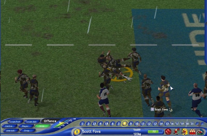 Скриншот из игры Pro Rugby Manager 2004 под номером 76